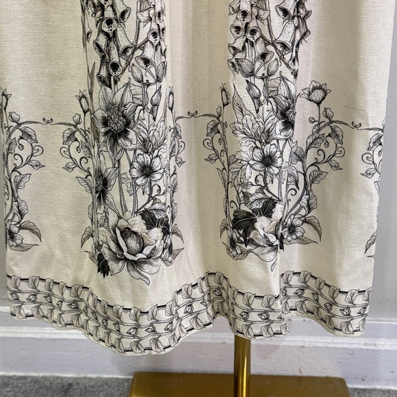 NWT Max Studio London Linen Blend Floral Midi Skirt | Size L - Picture 8 of 12